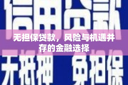 乌什无担保贷款，风险与机遇并存的金融选择