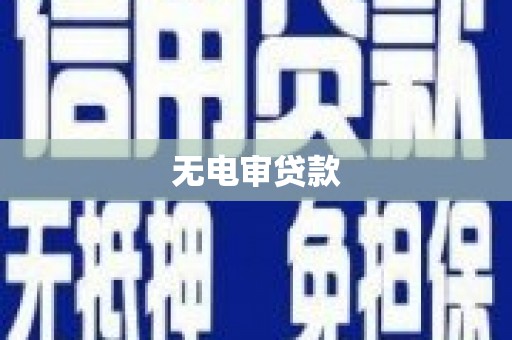 乌什无电审贷款