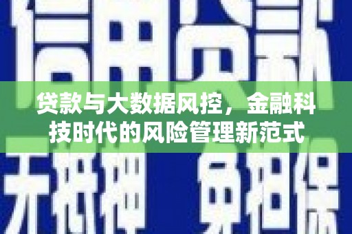乌什贷款与大数据风控，金融科技时代的风险管理新范式