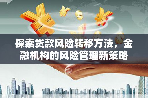 乌什探索贷款风险转移方法，金融机构的风险管理新策略
