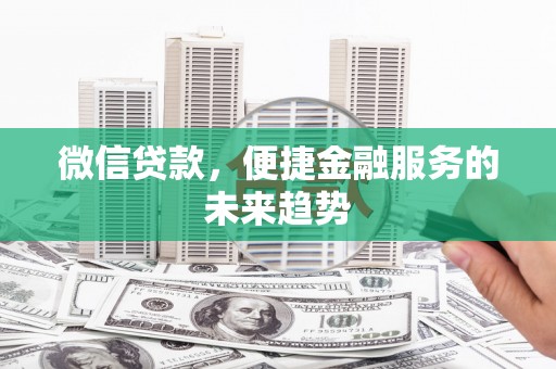 乌什微信贷款，便捷金融服务的未来趋势