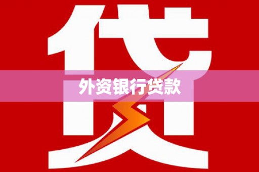 乌什外资银行贷款