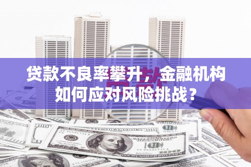 乌什贷款不良率攀升，金融机构如何应对风险挑战？