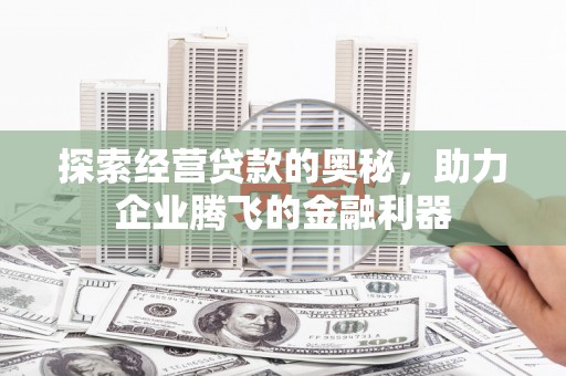 乌什探索经营贷款的奥秘，助力企业腾飞的金融利器
