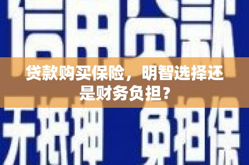乌什贷款购买保险，明智选择还是财务负担？