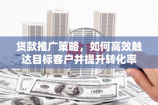 乌什贷款推广策略，如何高效触达目标客户并提升转化率