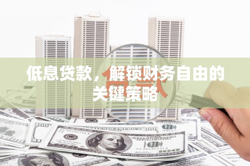 乌什低息贷款，解锁财务自由的关键策略