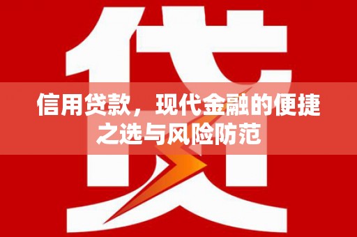 乌什信用贷款，现代金融的便捷之选与风险防范