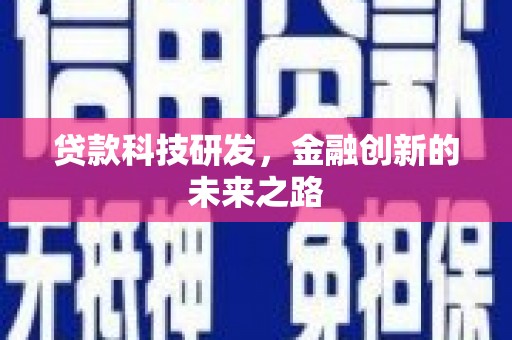 乌什贷款科技研发，金融创新的未来之路