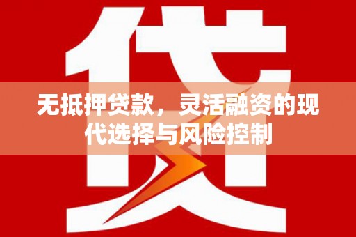 乌什无抵押贷款，灵活融资的现代选择与风险控制