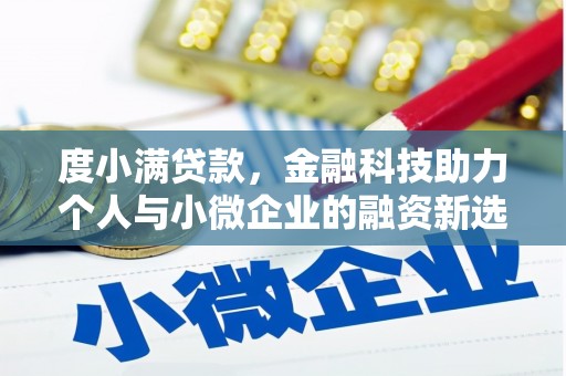 乌什度小满贷款，金融科技助力个人与小微企业的融资新选择