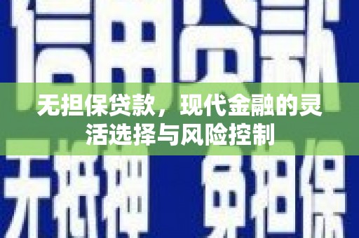乌什无担保贷款，现代金融的灵活选择与风险控制