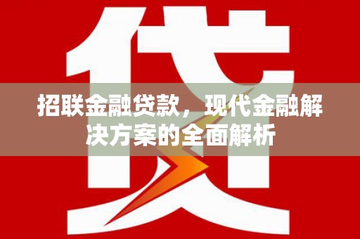 乌什招联金融贷款，现代金融解决方案的全面解析