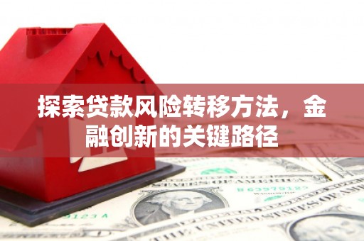 乌什探索贷款风险转移方法，金融创新的关键路径