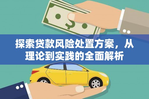 乌什探索贷款风险处置方案，从理论到实践的全面解析