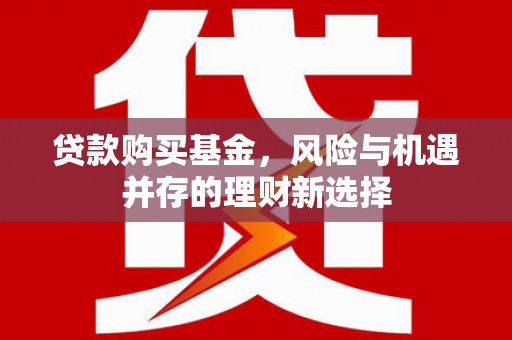 乌什贷款购买基金，风险与机遇并存的理财新选择