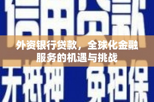 乌什外资银行贷款，全球化金融服务的机遇与挑战