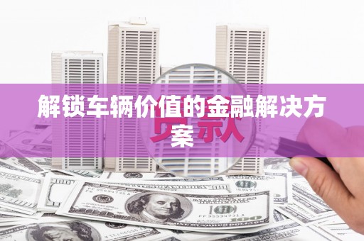乌什解锁车辆价值的金融解决方案