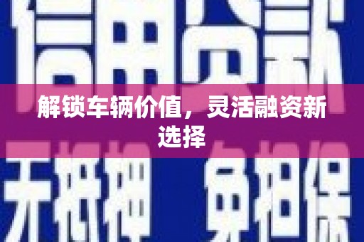 乌什解锁车辆价值，灵活融资新选择